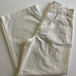 Buck Mason Cream Flare & Wide Leg Jeans